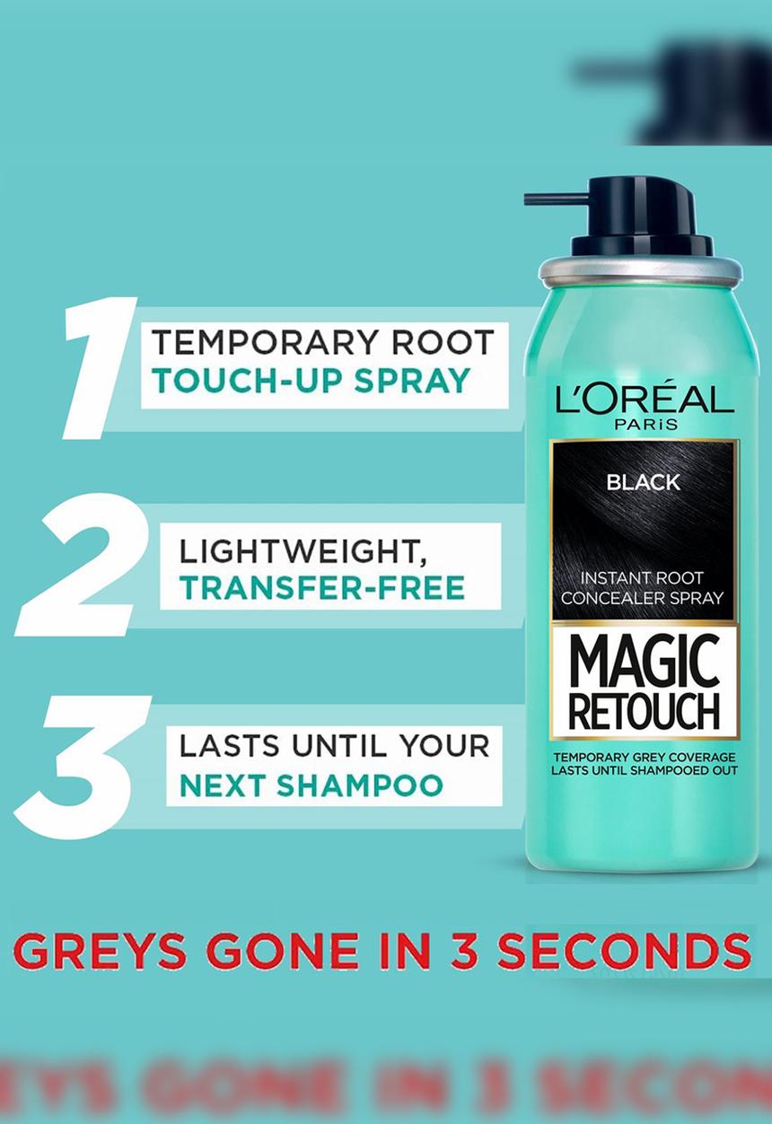 L'Oreal Paris - Magic Retouch Colour Spray - Black