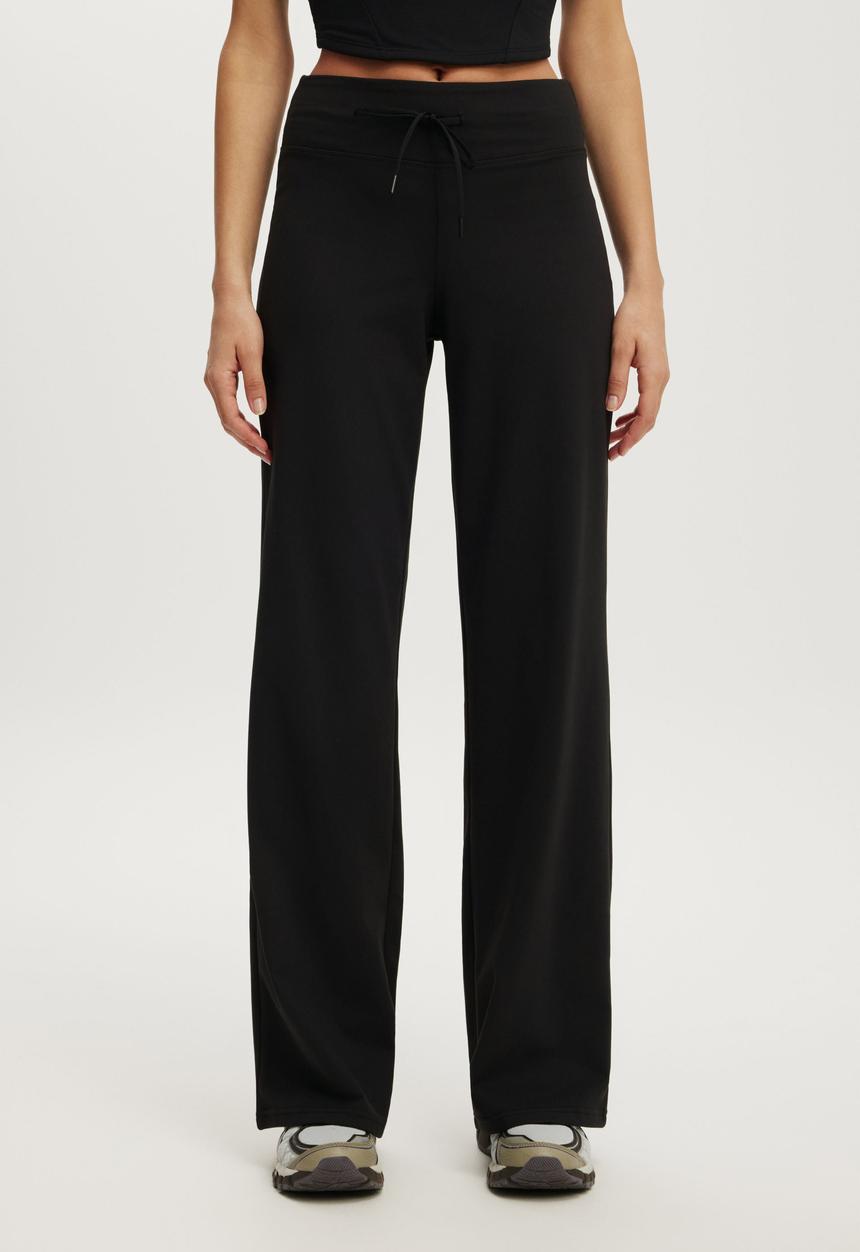 Cotton On - Ultra Soft Tie Front Wide Leg Pant - Black