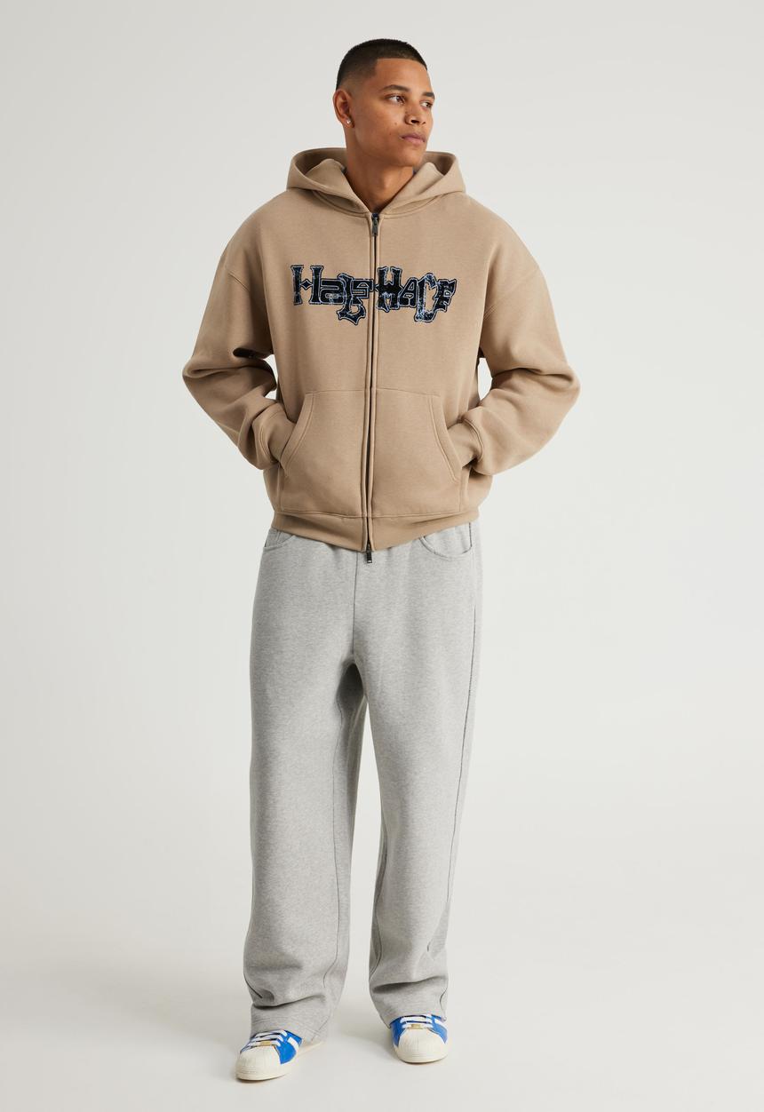 Factorie - Half Half Zip Thru Hoodie - Hh Crema/Holy Grail