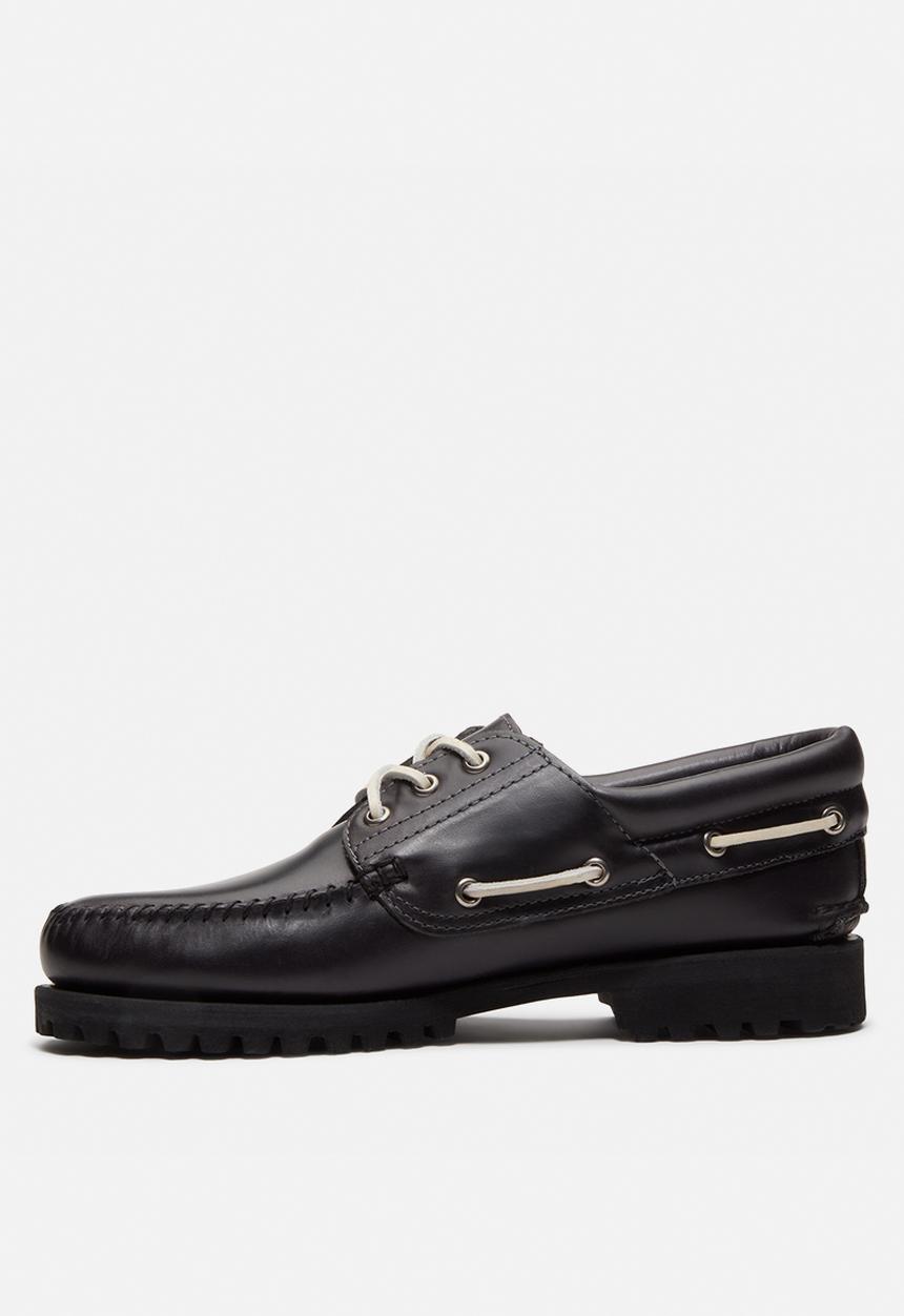 Timberland - Timberland Authentic Boat Shoe - Black Fgrain W Md Brown