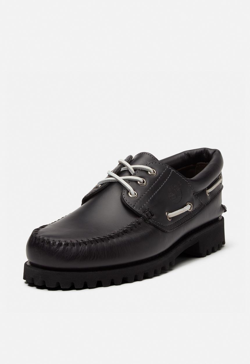 Timberland - Timberland Authentic Boat Shoe - Black Fgrain W Md Brown