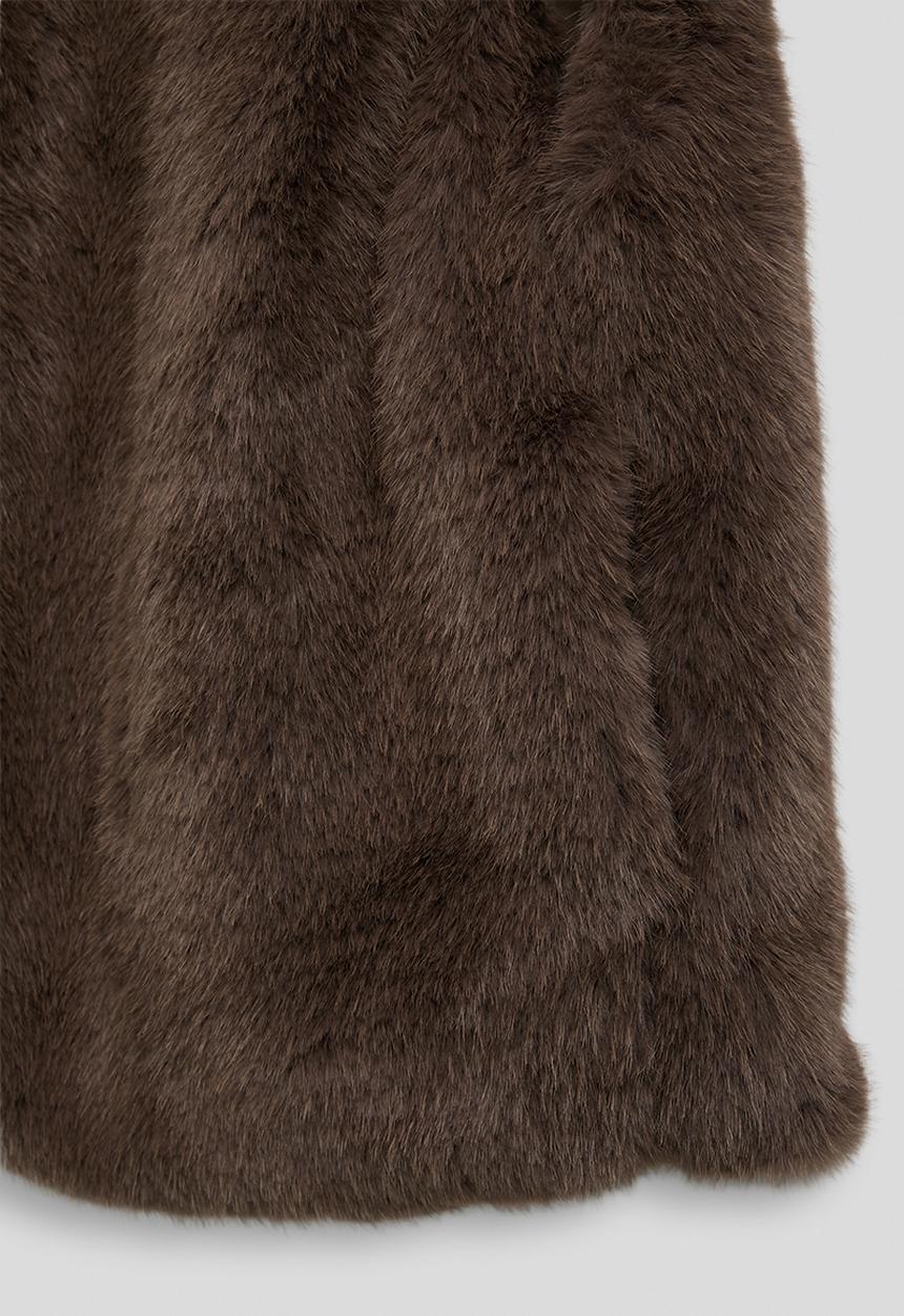 Pop Candy - Soft faux fur vest - coffee