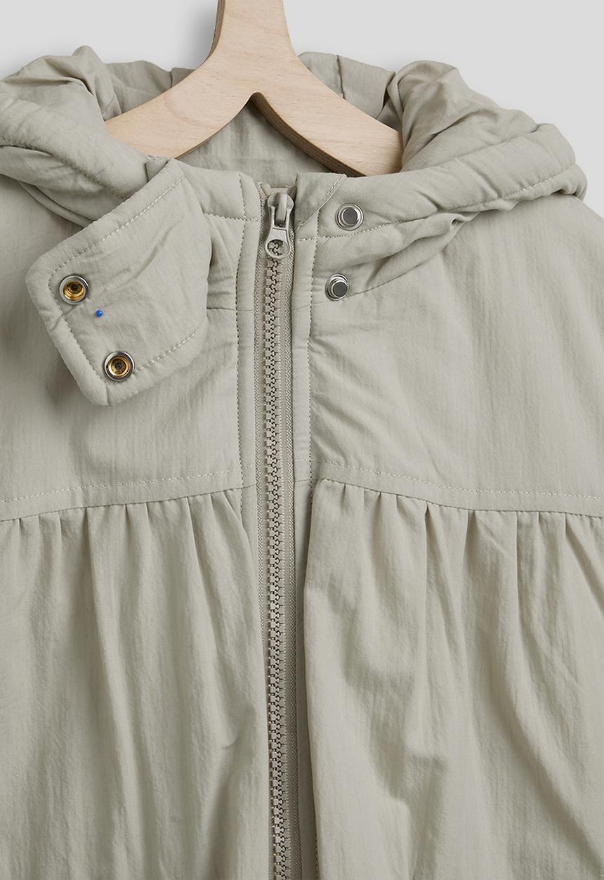 Pop Candy - Animal ear bubble hem jacket - alabaster