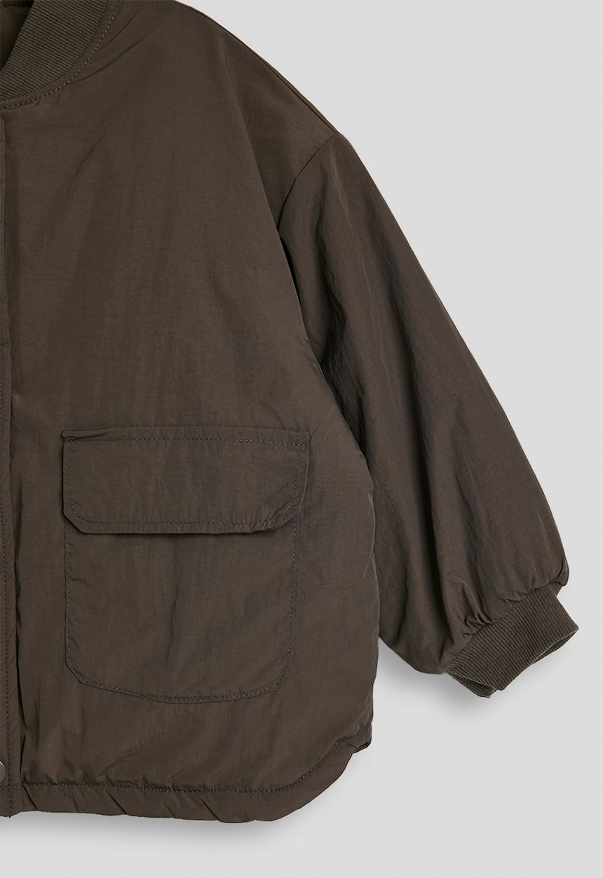 Pop Candy - Bomber-style jacket with flap pockets - dark brown