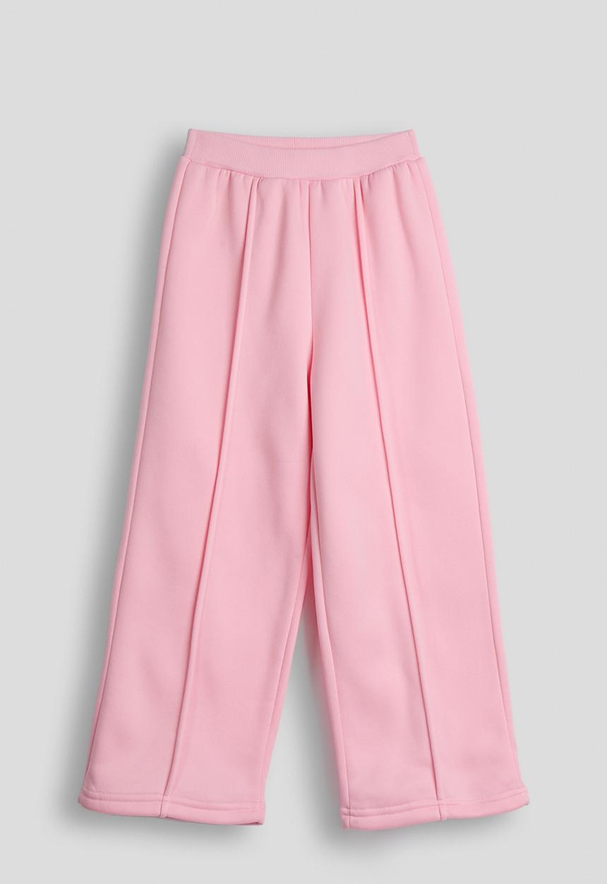 Pop Candy - Glitter heart sweatshirt with pin tuck sweatpants - pink
