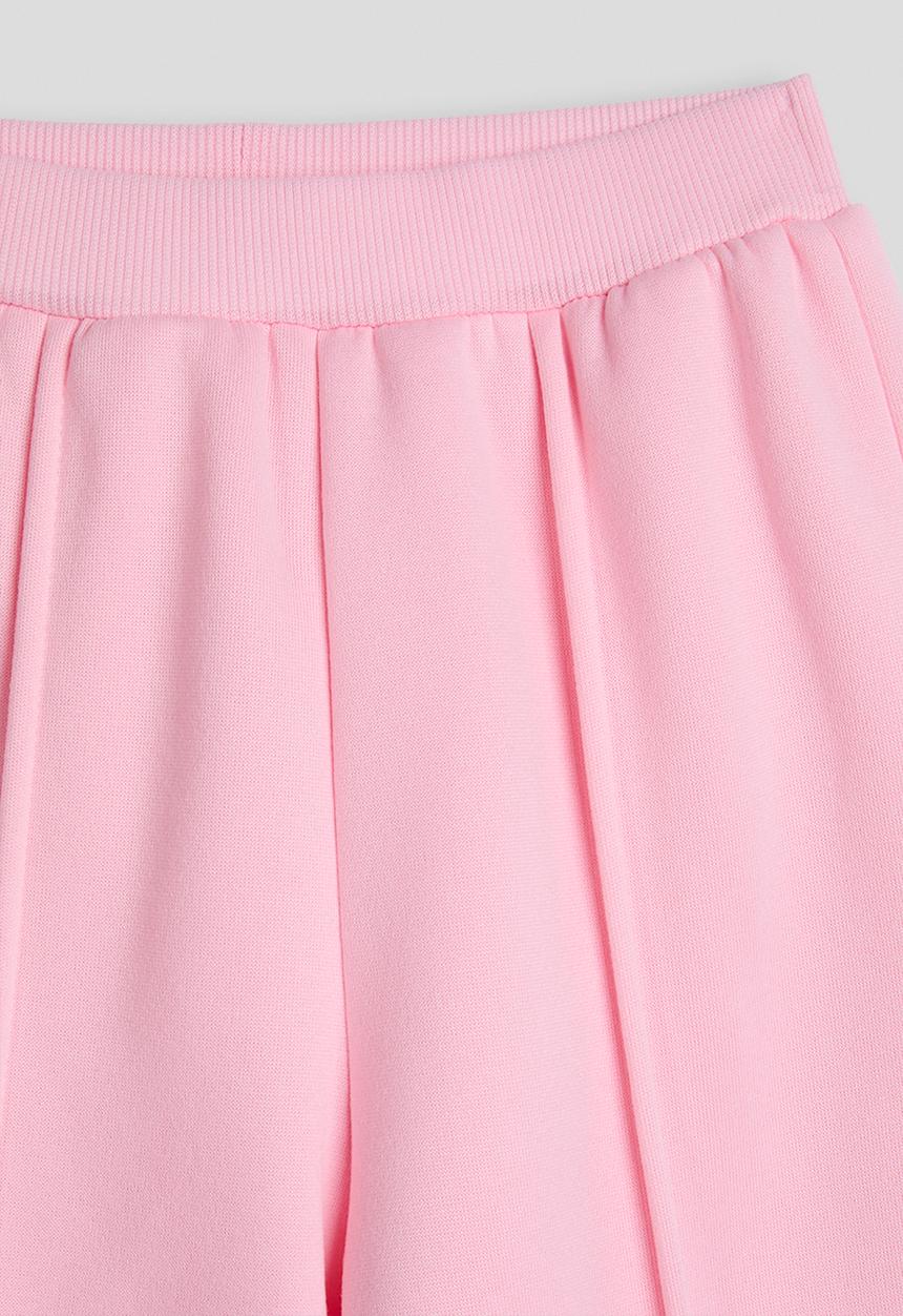 Pop Candy - Glitter heart sweatshirt with pin tuck sweatpants - pink