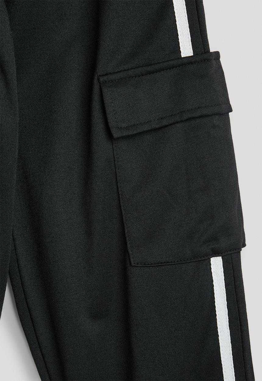Pop Candy - Cropped zip-up jacket & cargo pants - black
