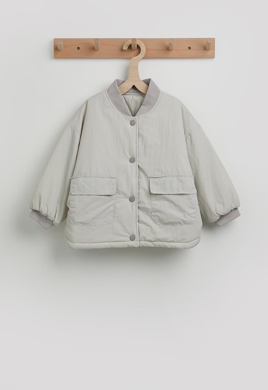 Pop Candy - Bomber-style jacket with flap pockets - light grey