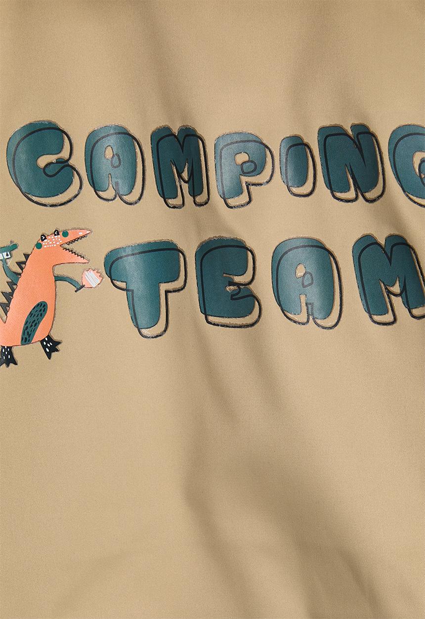 Pop Candy - Colour block dino applique jacket - light brown/multi