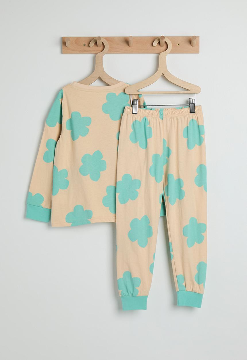 Pop Candy - Floral aop sweatshirt & joggers - blond/blue