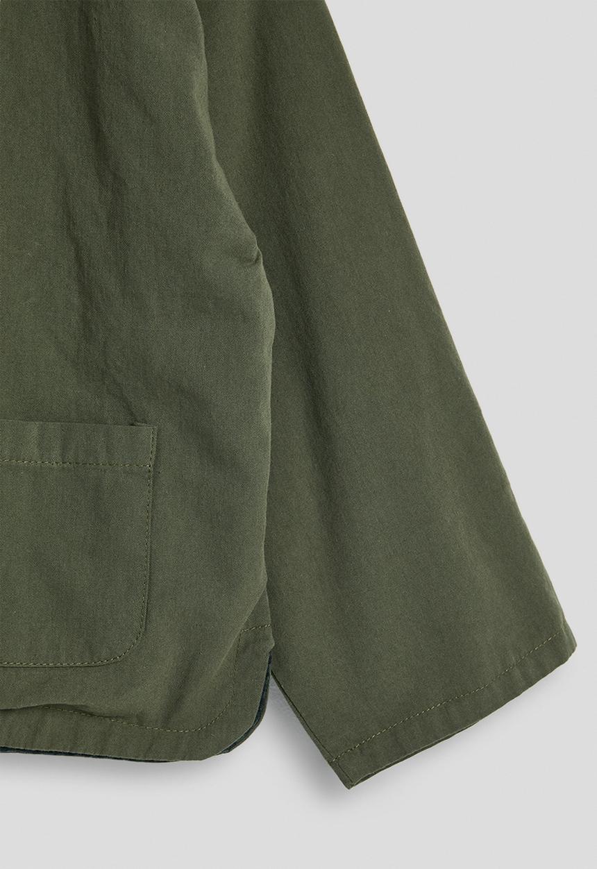 Pop Candy - Cotton lined button-down jacket - moss green