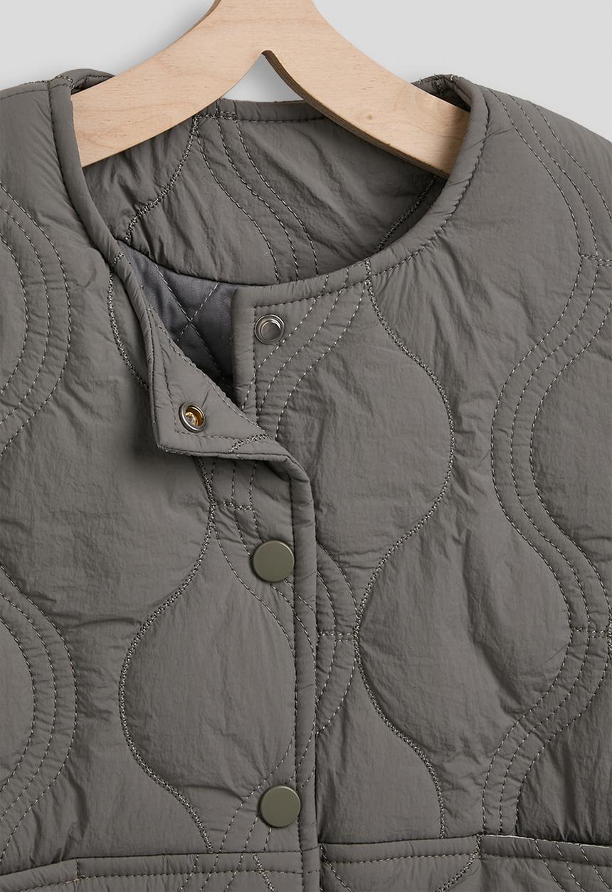 Pop Candy - Onion quilted puffer vest - dark grey