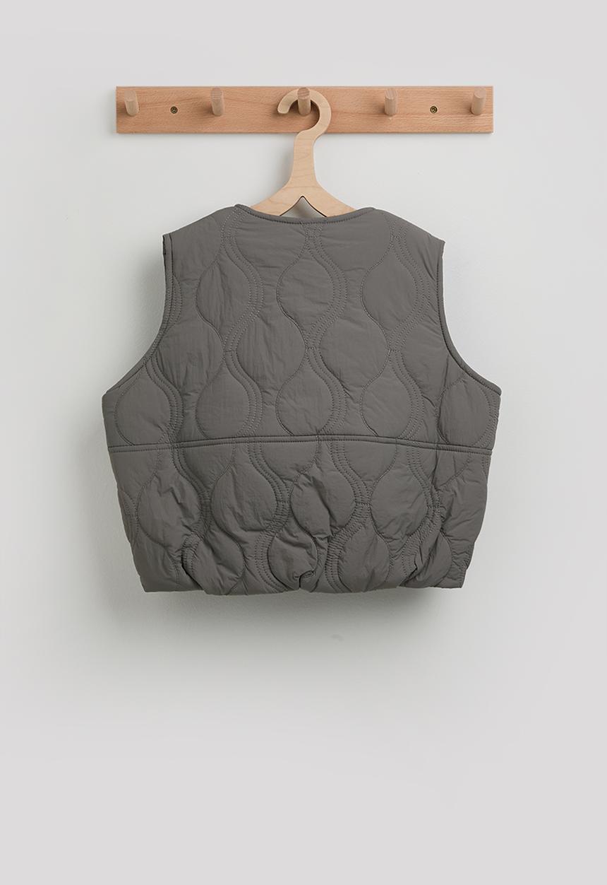 Puff Aircrew poval cabaret Vest Charcoal Sinatra Suite, Lounge Corner Piece 4 Darcy 24AW グレー トップス