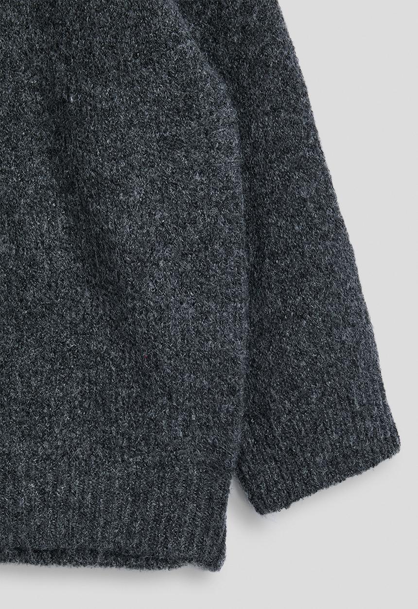 Pop Candy - Knit floral embroidered jumper - dark grey