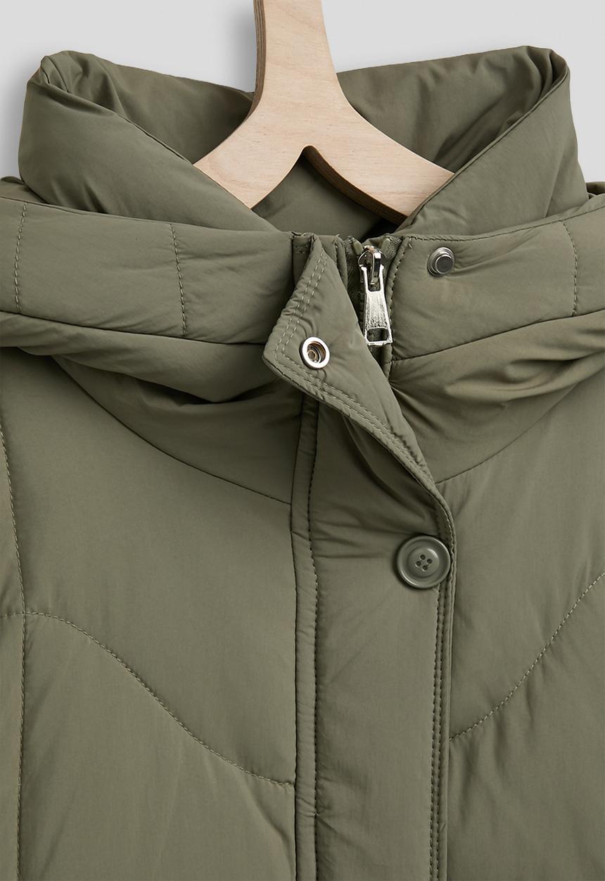Pop Candy - Utility detailed puffer jacket - khaki green