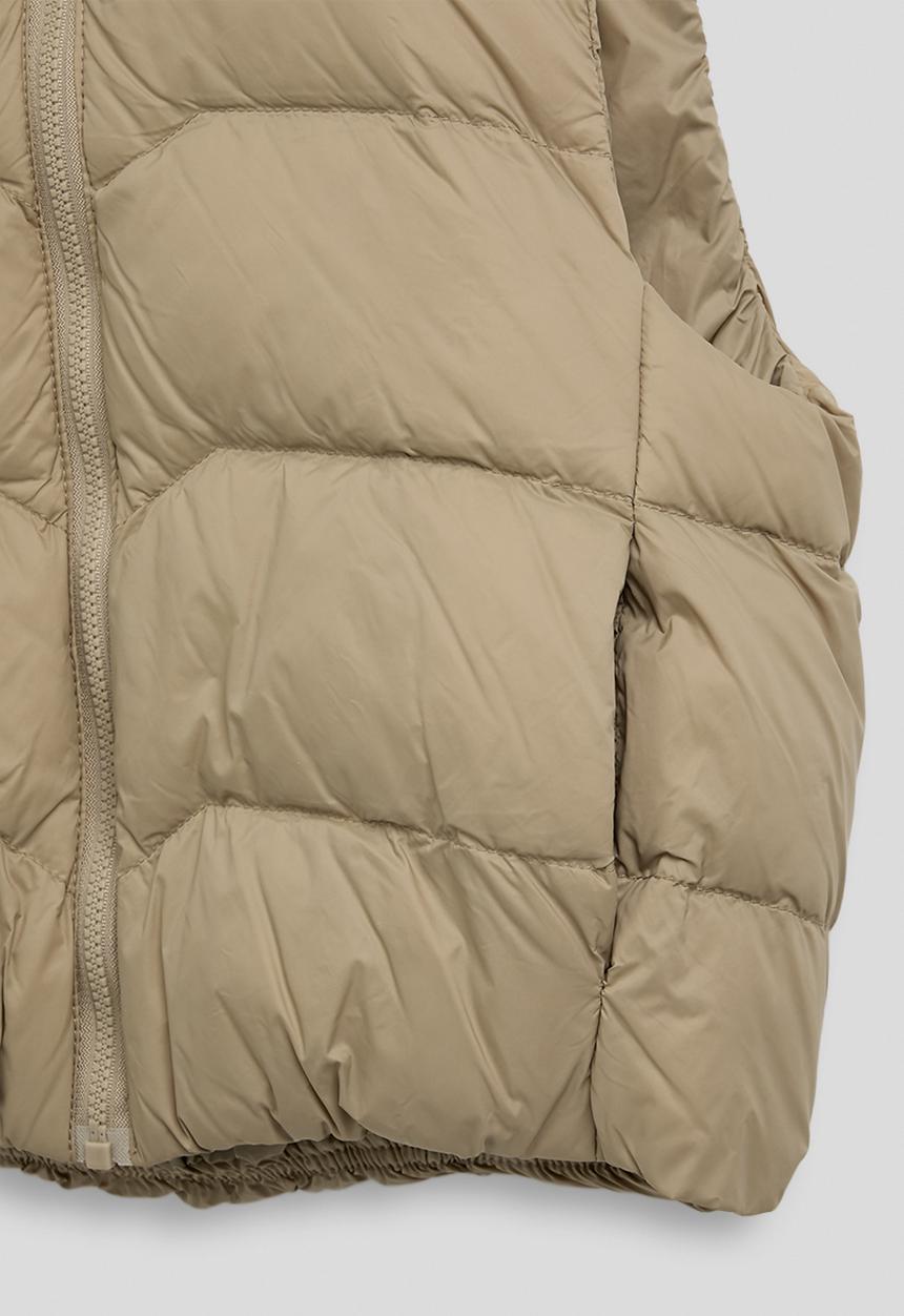 Pop Candy - Hooded puffer vest - beige