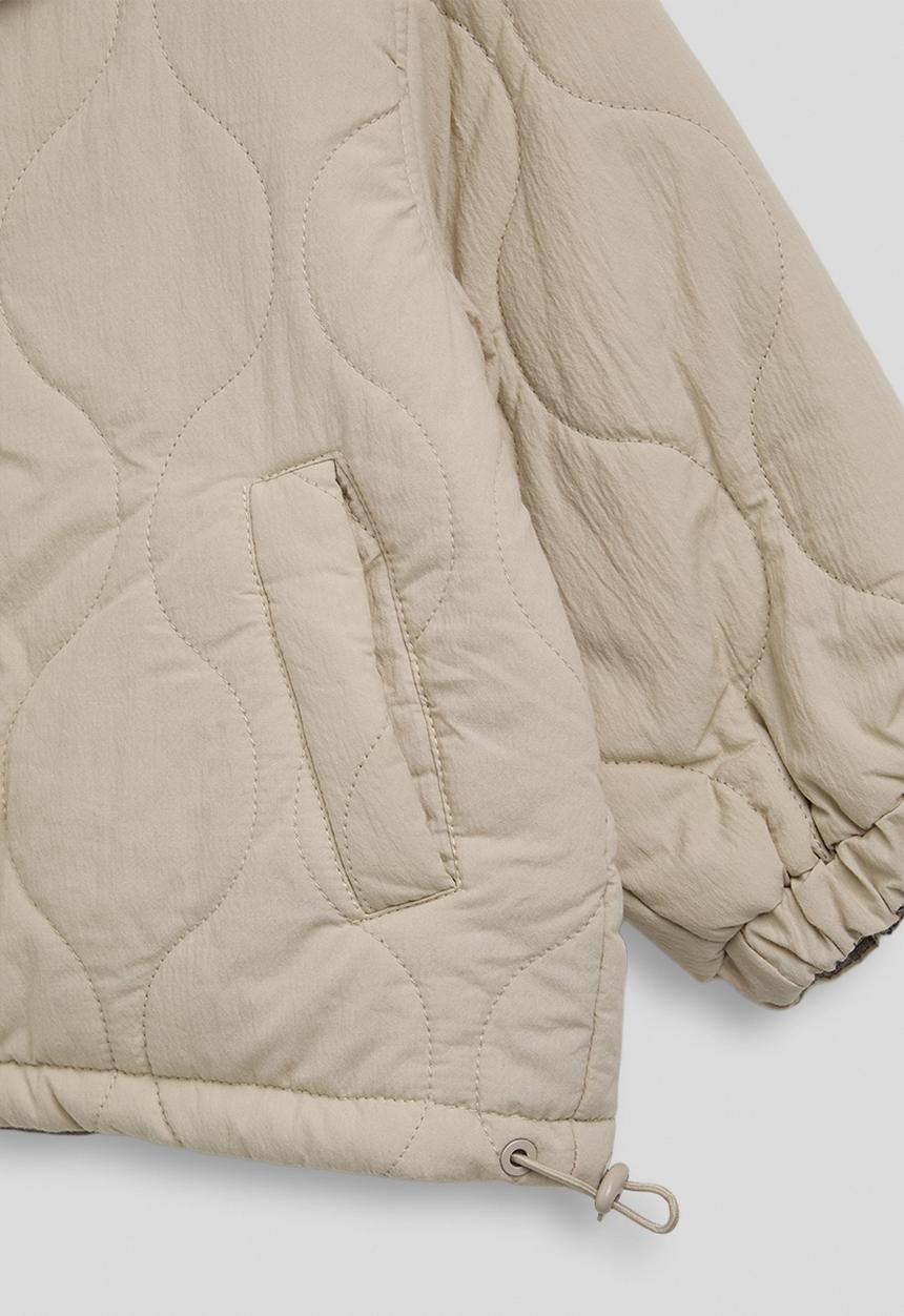 Pop Candy - Onion quilted padded jacket - soft ecru