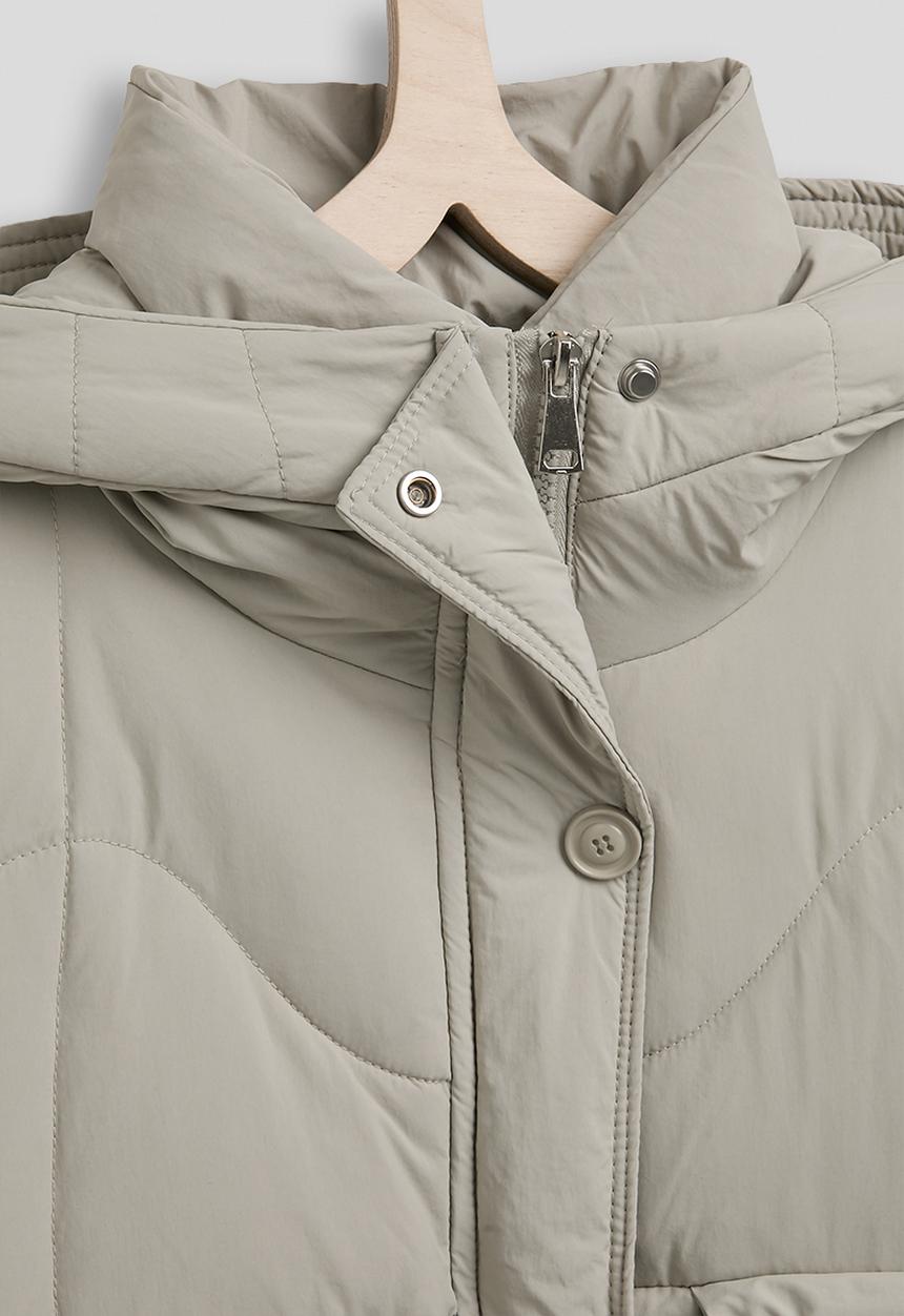 Pop Candy - Utility detailed puffer jacket - alabaster
