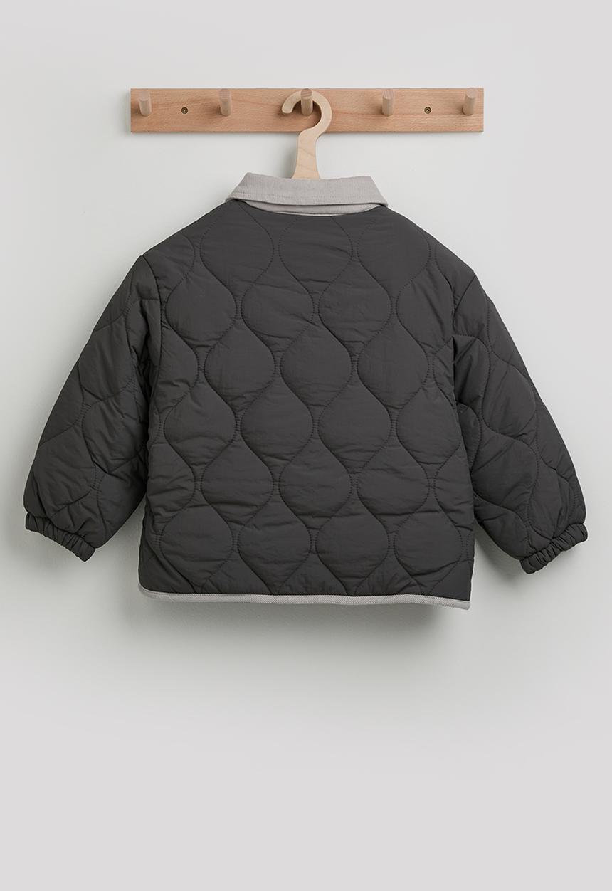 Pop Candy - Onion quilted jacket with welt pockets - grey multi