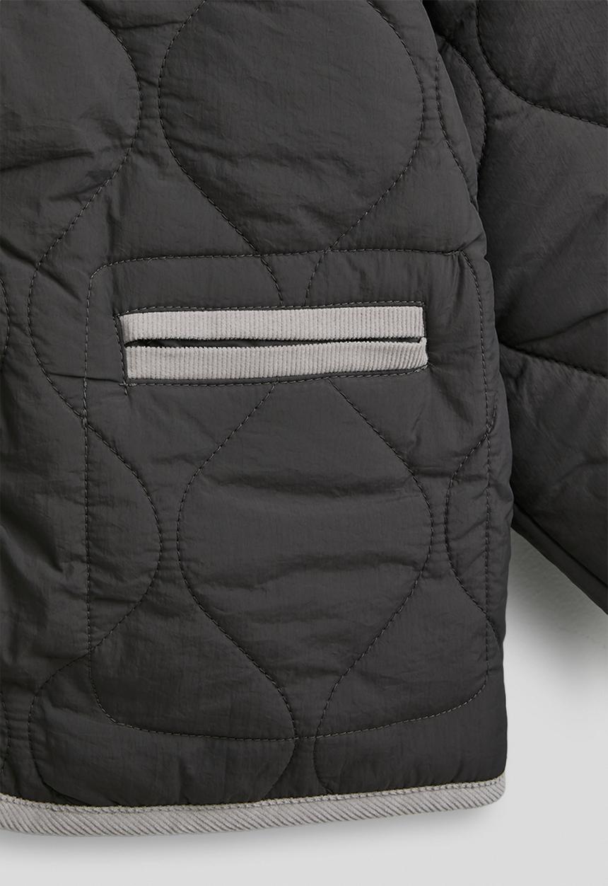 Pop Candy - Onion quilted jacket with welt pockets - grey multi