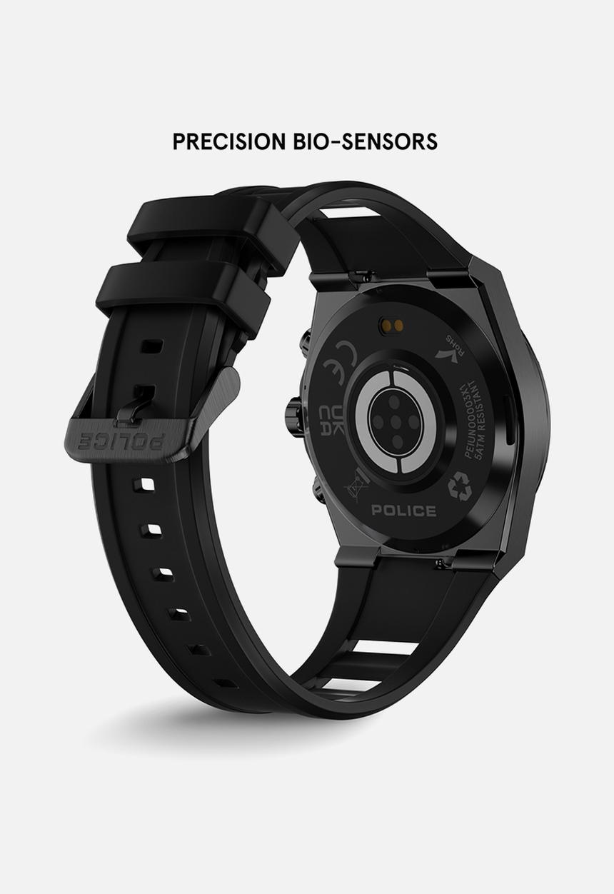 Police - IP Blk Case Blk amoled screen Silicone - Black/Blue