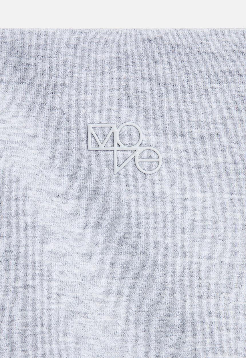 H&M - Sports twist top with drymove. - light grey marl