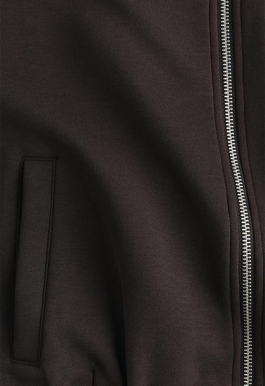 H&M - Scuba zip-through sweatshirt - dark brown