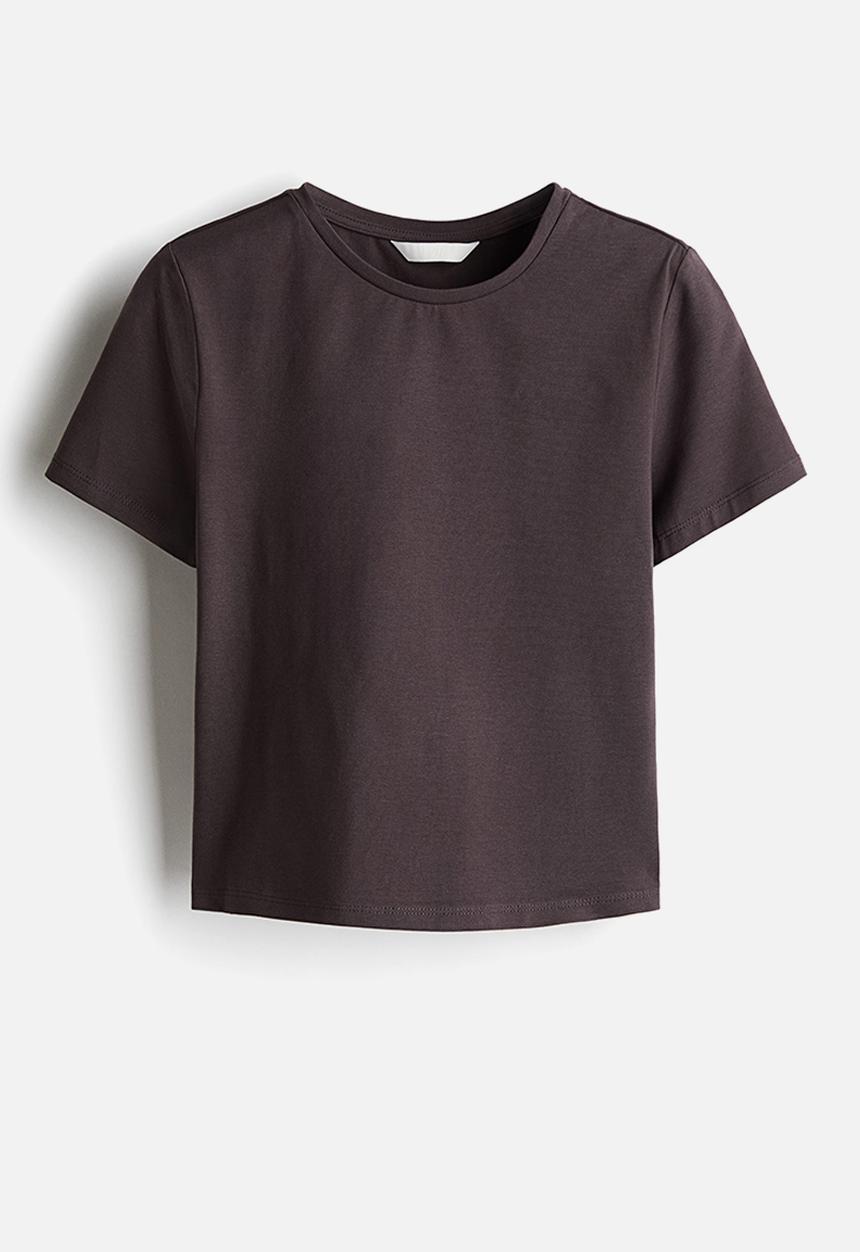 H&M - Short t-shirt - dark grey