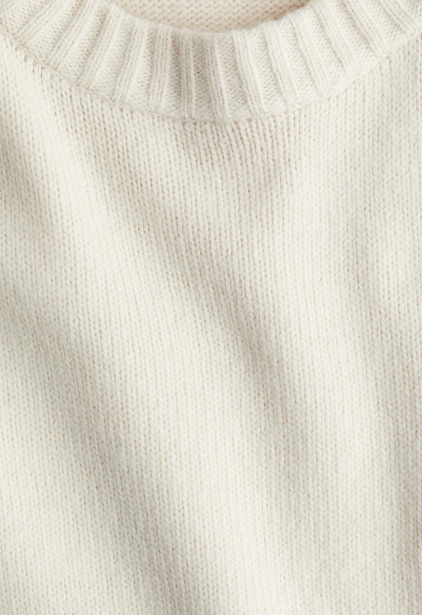 H&M - Short-sleeved jumper - light beige