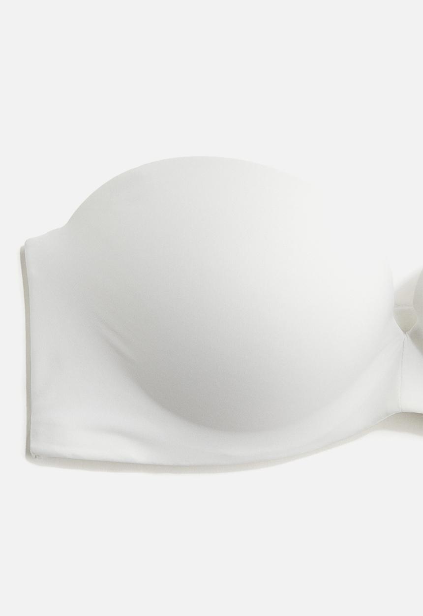 H&M - Microfibre super push-up balconette bra - white
