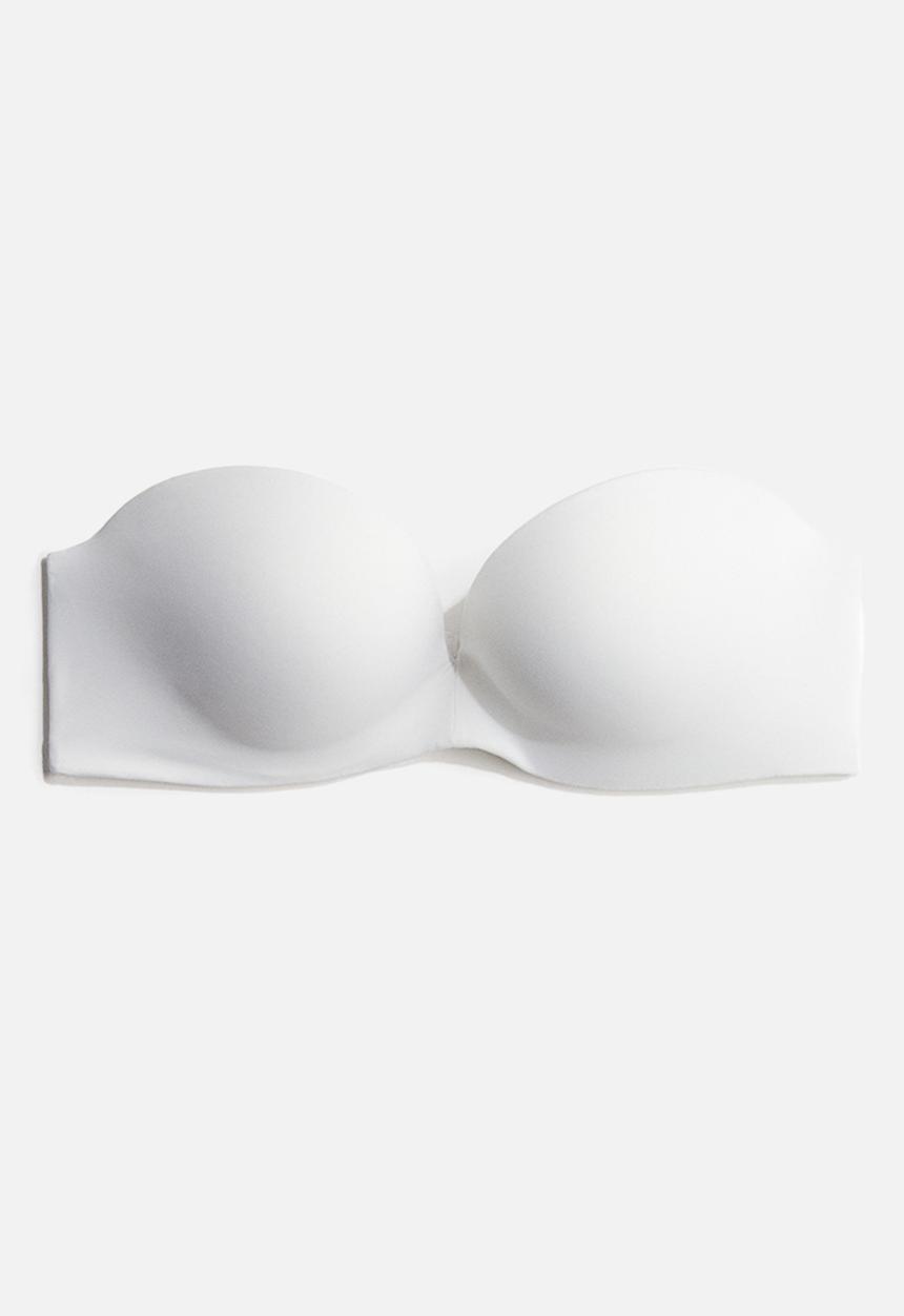H&M - Microfibre super push-up balconette bra - white