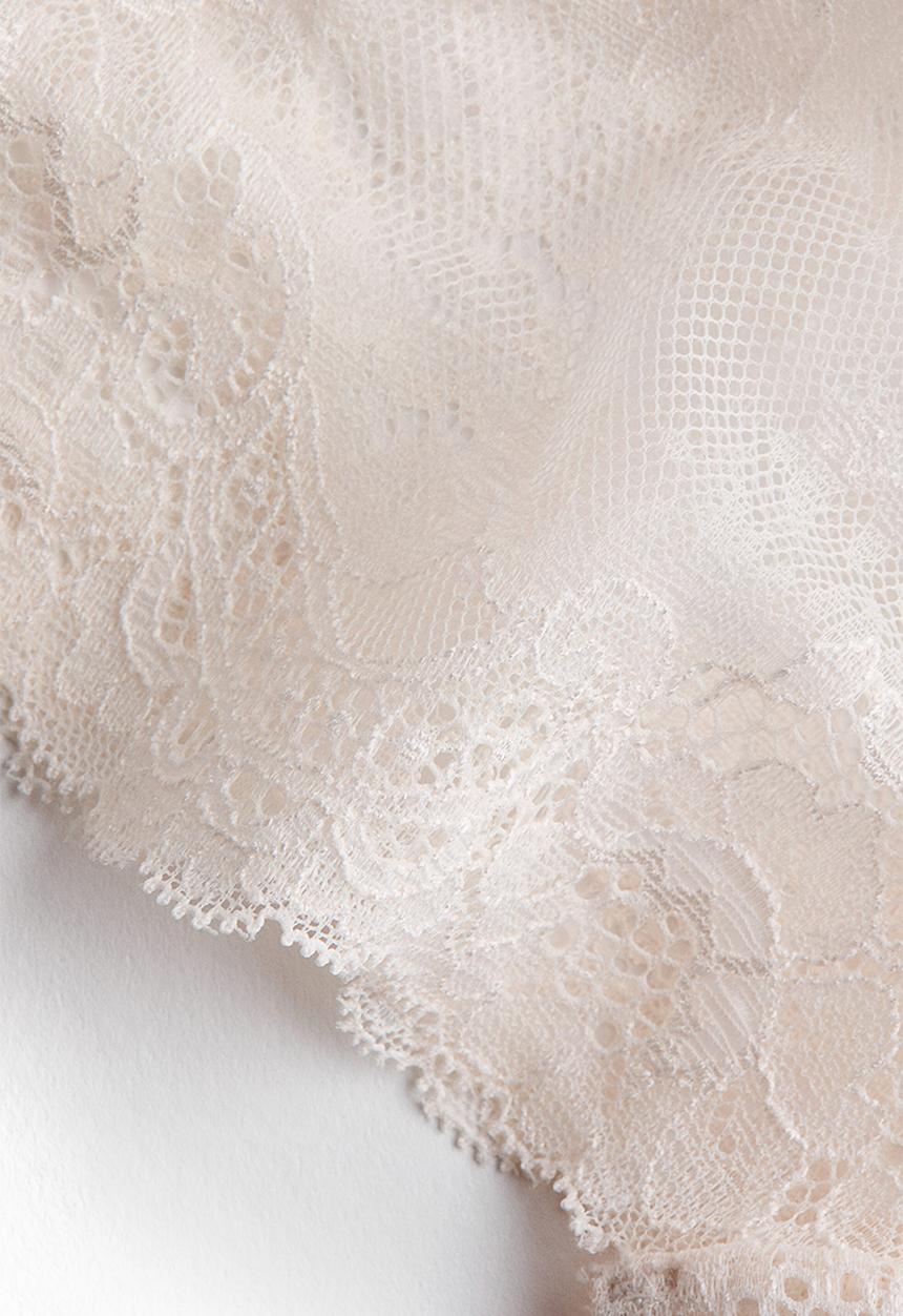 H&M - 2-pack lace brazilian briefs - white