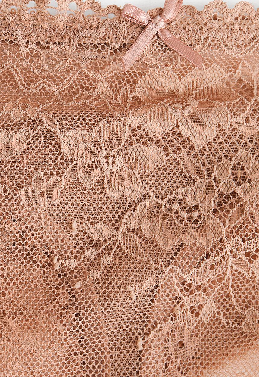 H&M - 2-Pack lace thong briefs - light brown