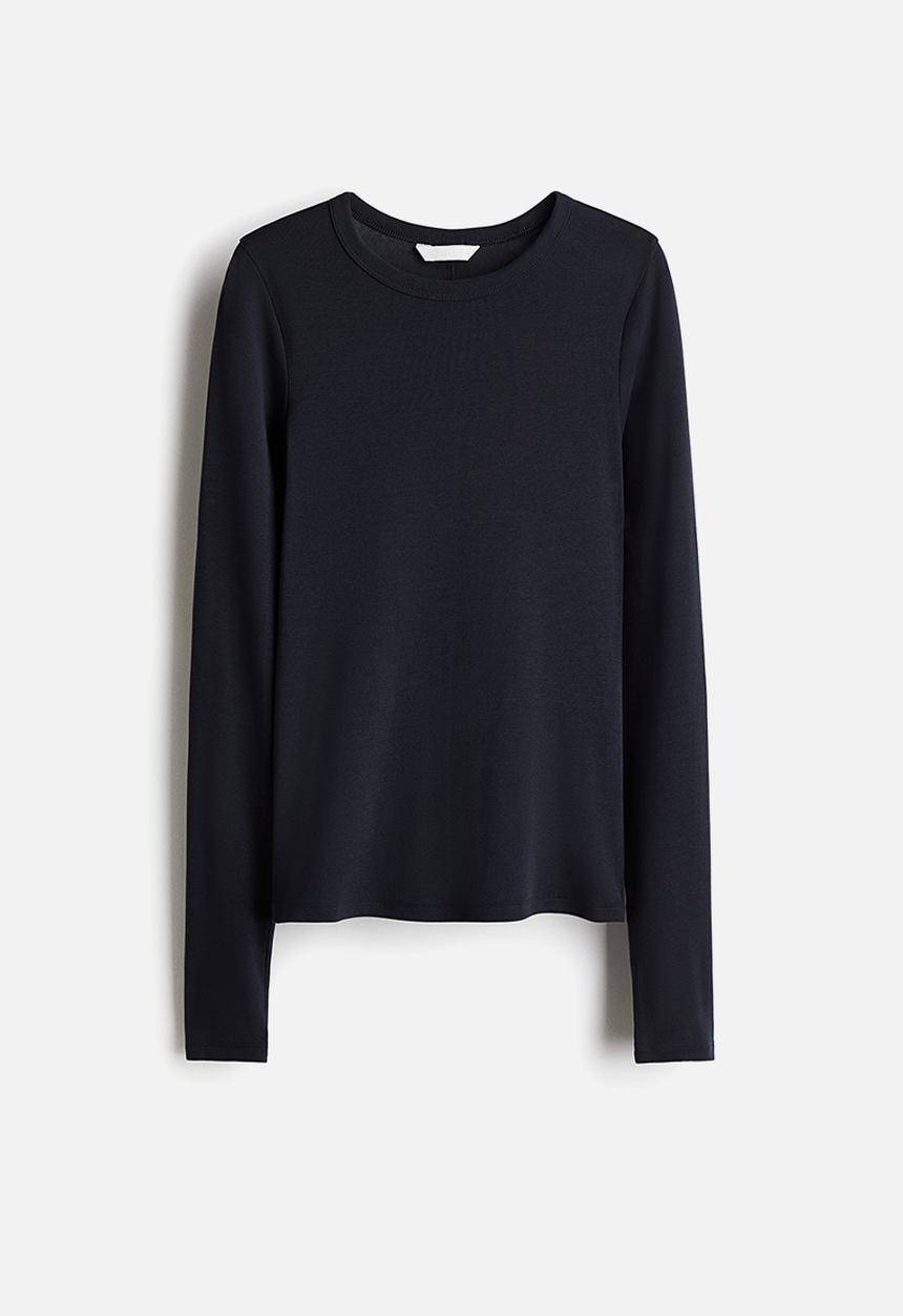 H&M - Long-sleeved jersey top - navy blue