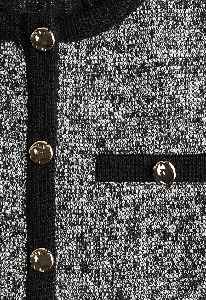 H&M - Textured jersey cardigan - black marl