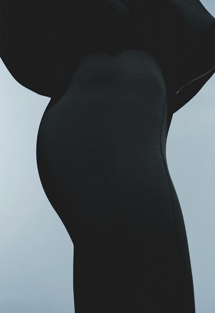 H&M - Crease-front stirrup leggings - black