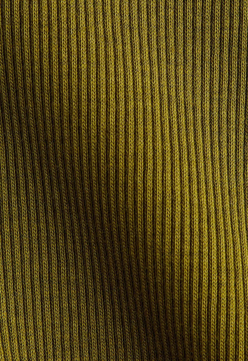 H&M - Ribbed cotton top - olive green