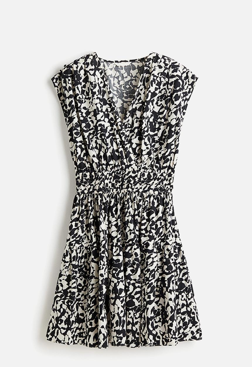 H&M - Cotton dress - black/patterned
