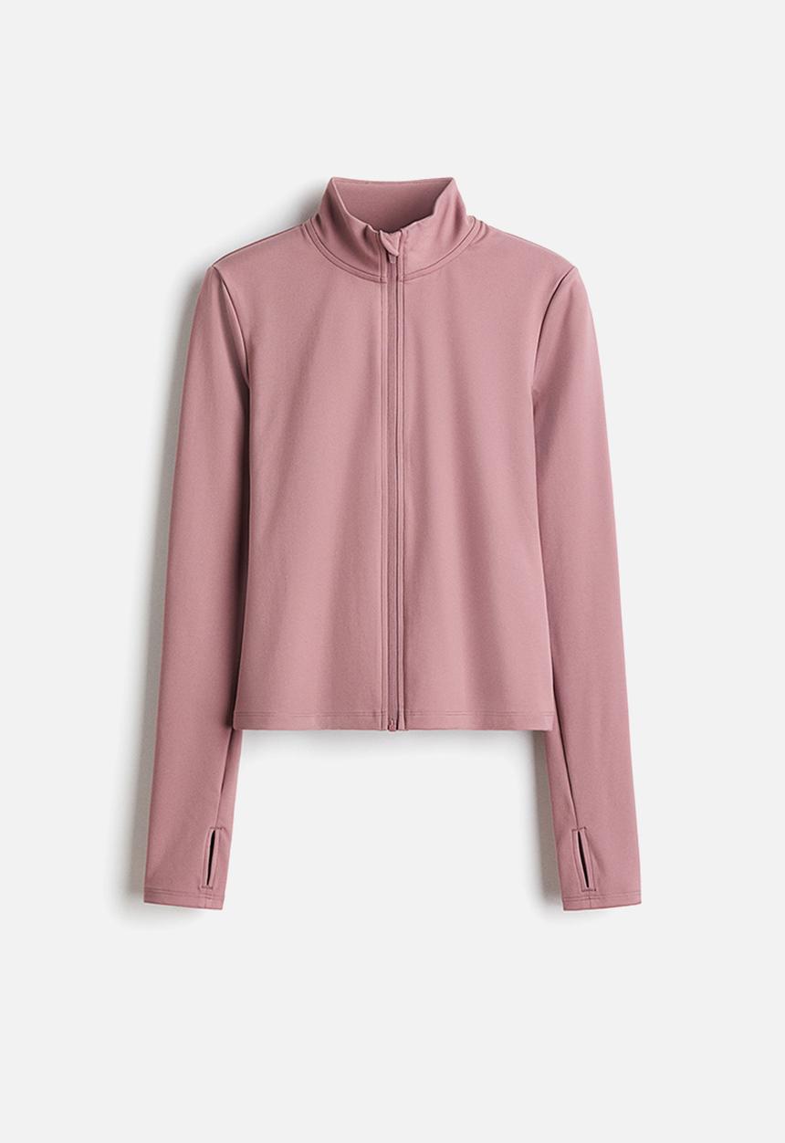 H&M - Zip-through sports jacket with softmove? - antique rose