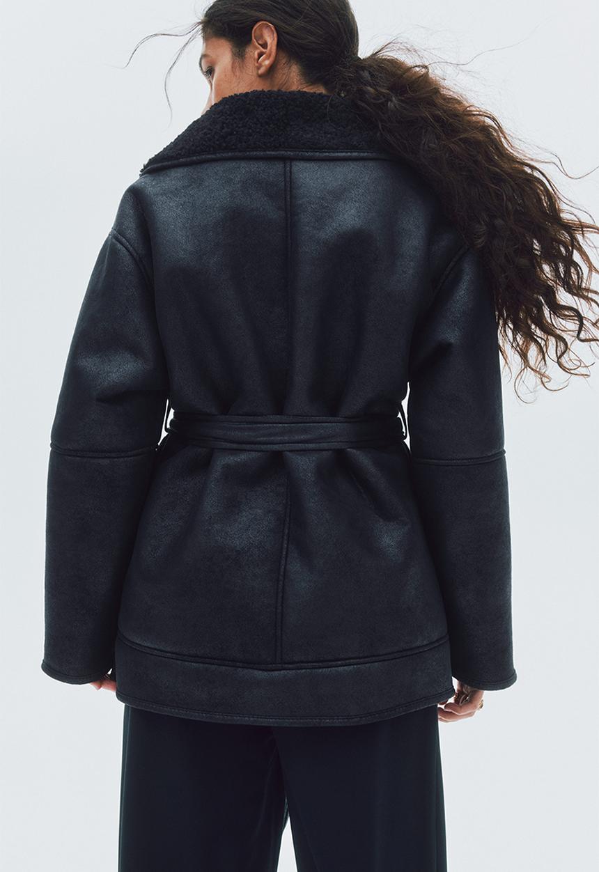 H&M - Double-faced coat - black