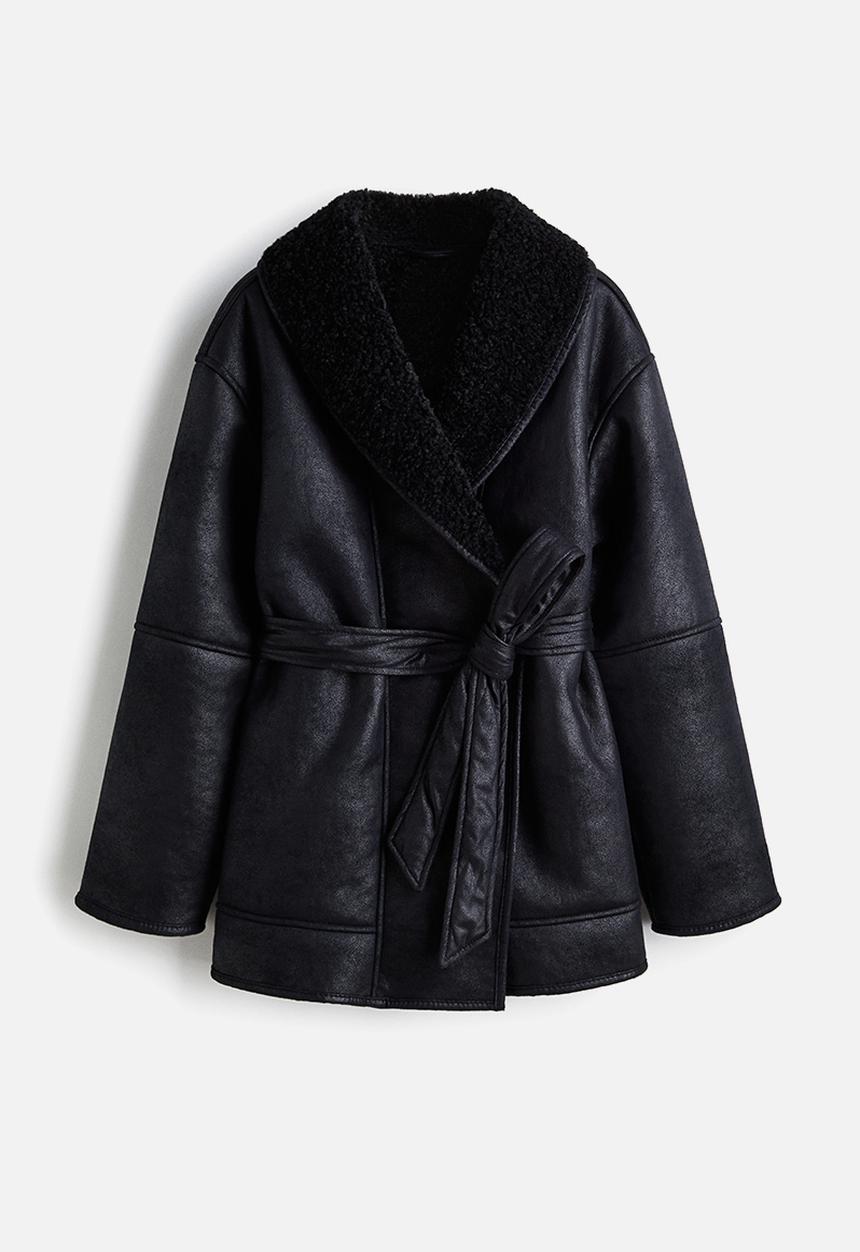 H&M - Double-faced coat - black