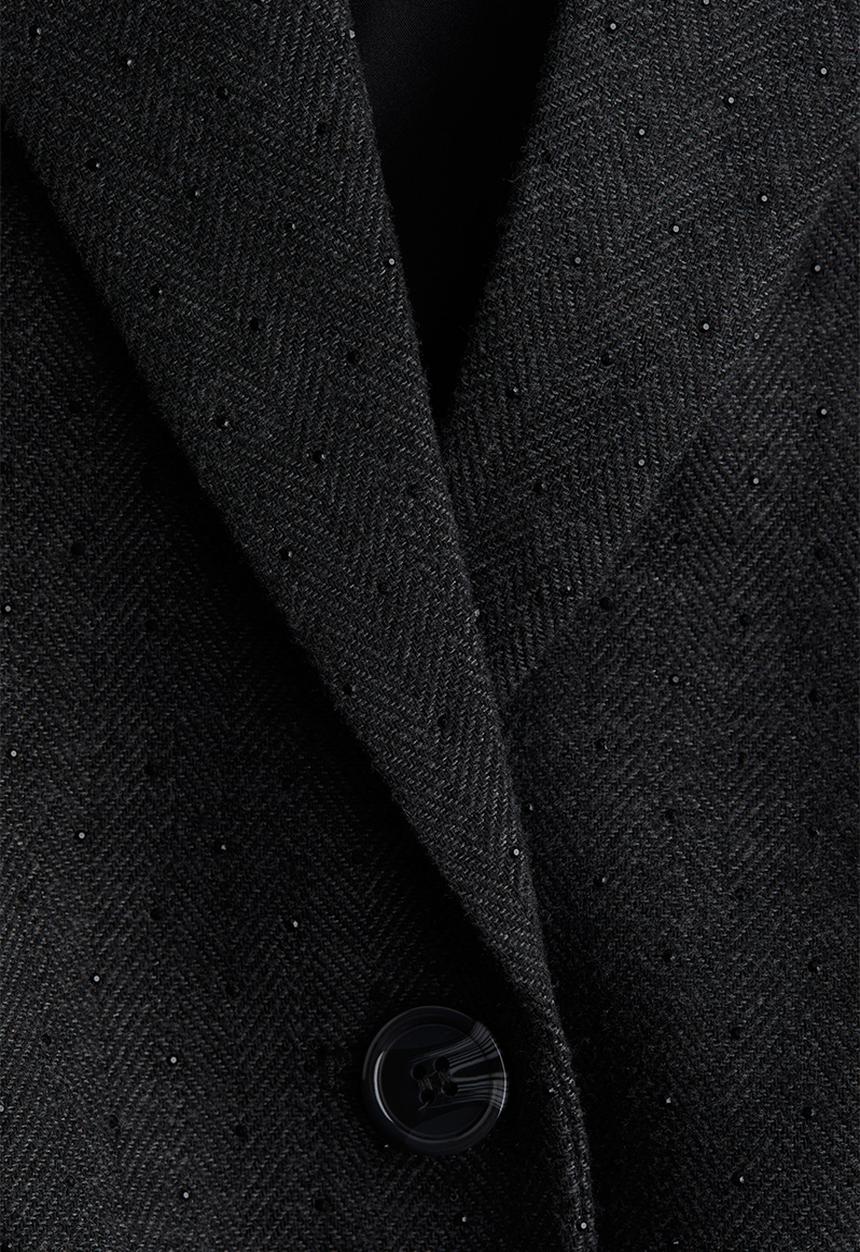 H&M - Embellished blazer - dark grey