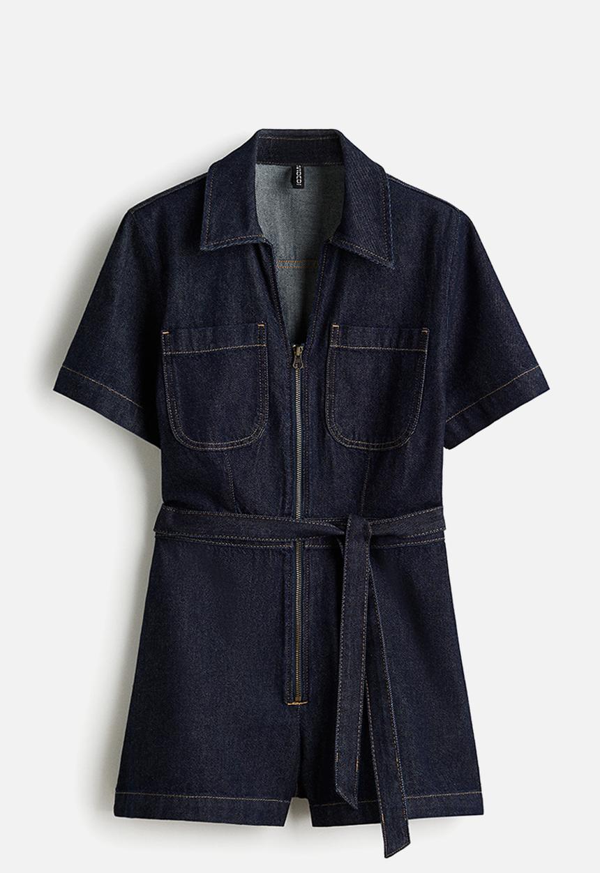 H&M - Denim playsuit - dark denim blue