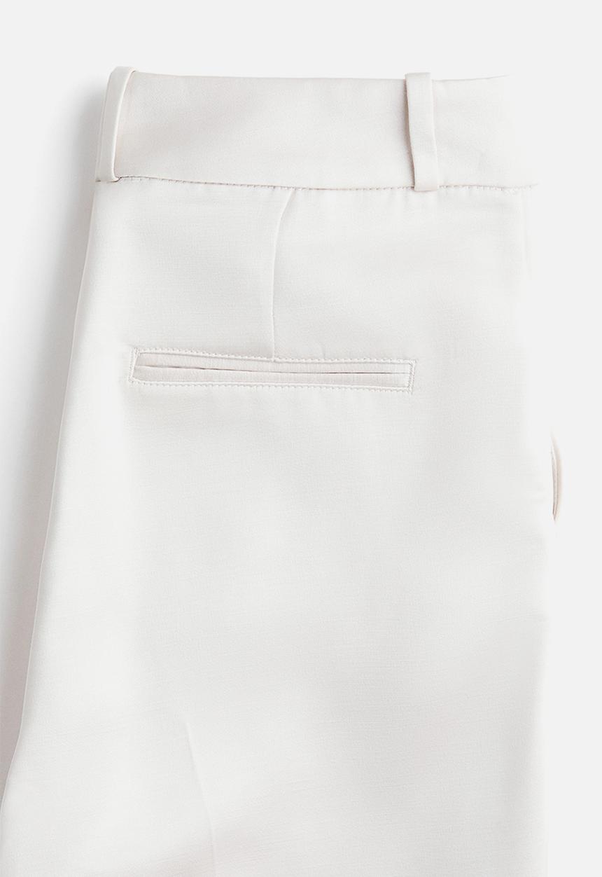 H&M - High-waisted tailored trousers - cream