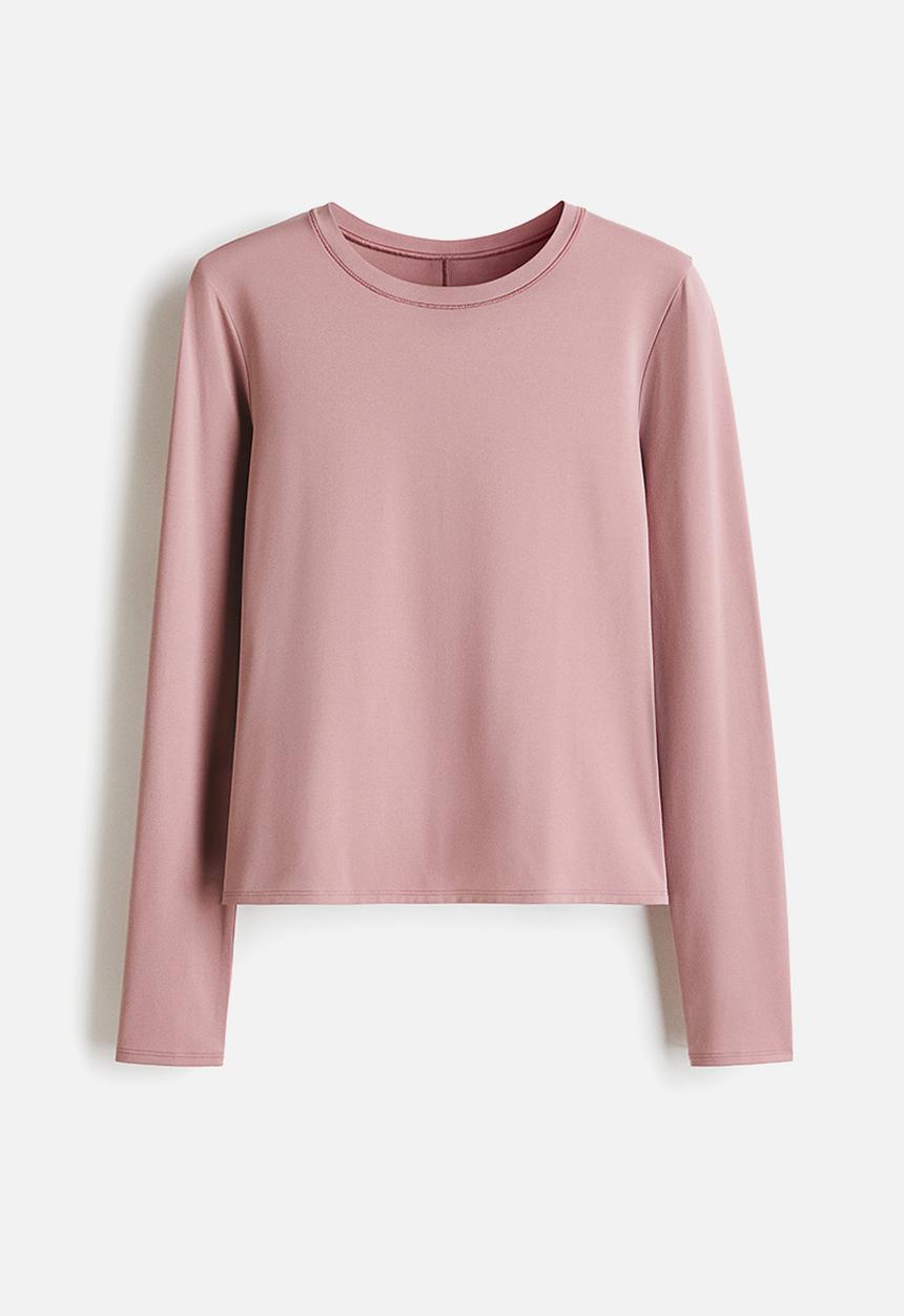 H&M - Sports top with drymove? - antique rose