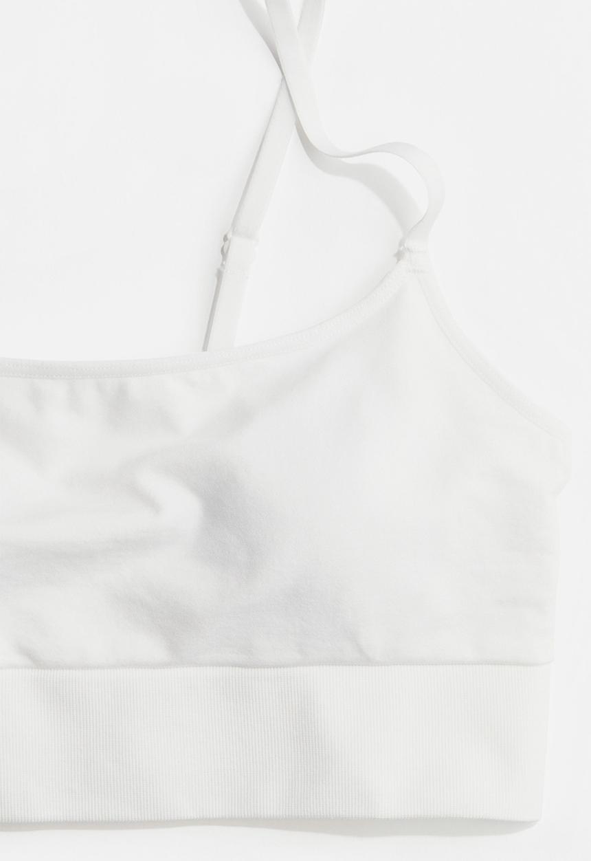 H&M - Seamless padded bralette - white