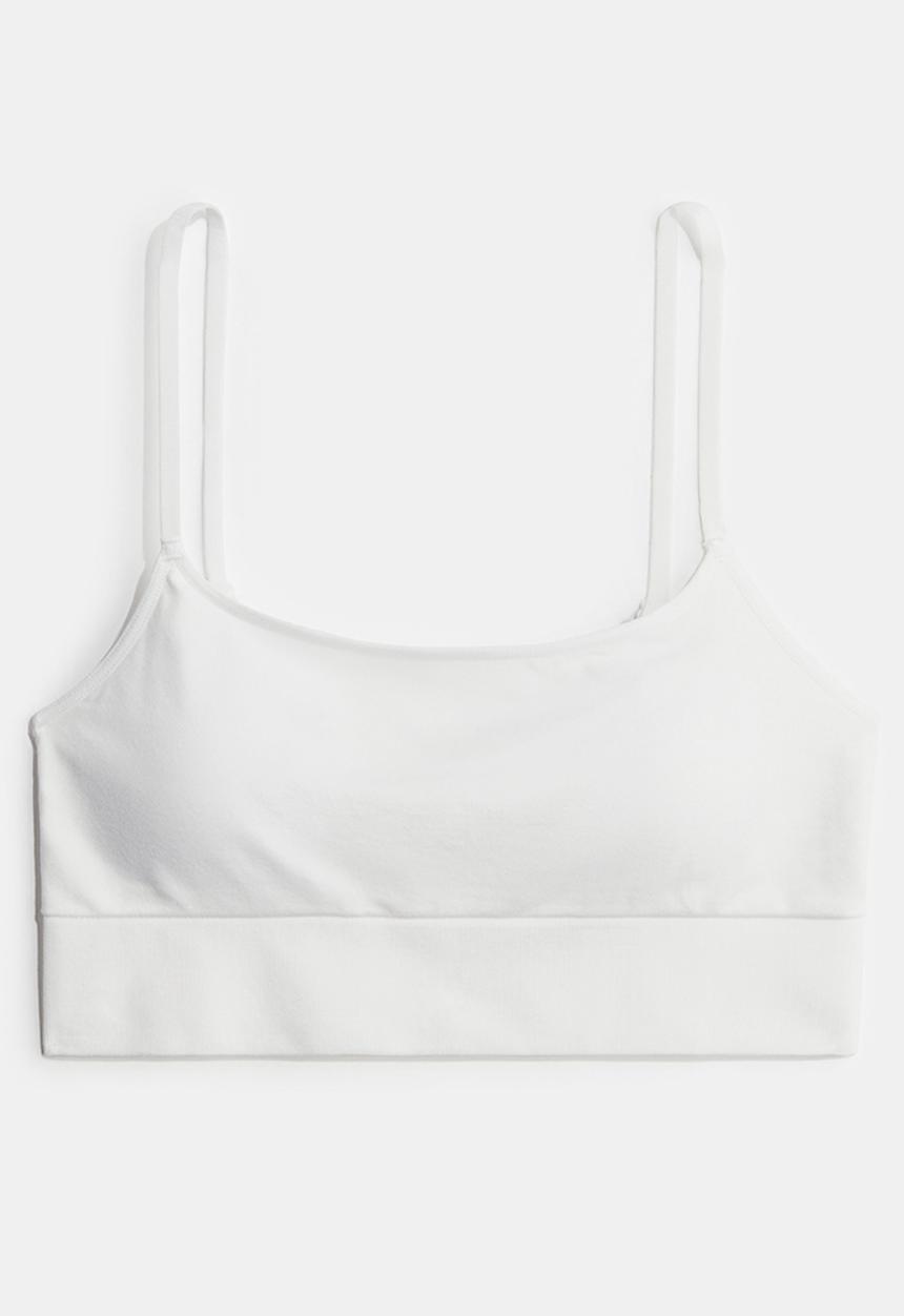 H&M - Seamless padded bralette - white