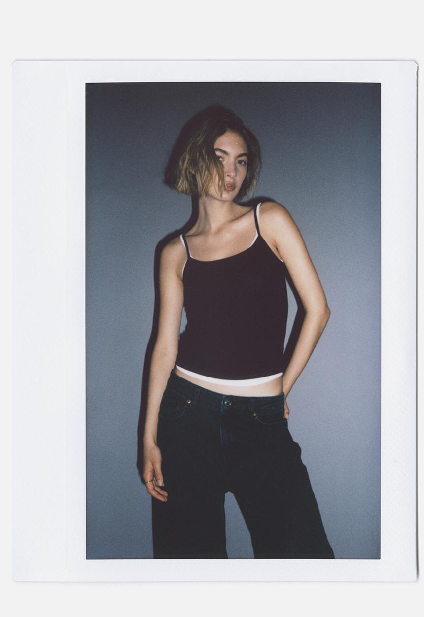 H&M - Wide high waist jeans - dark denim grey