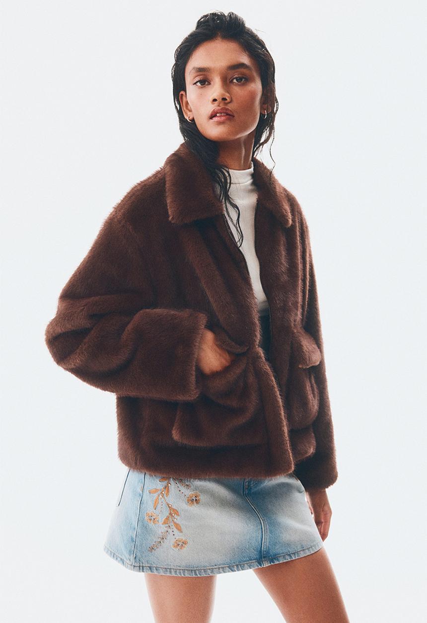 H&M - Fluffy jacket - brown