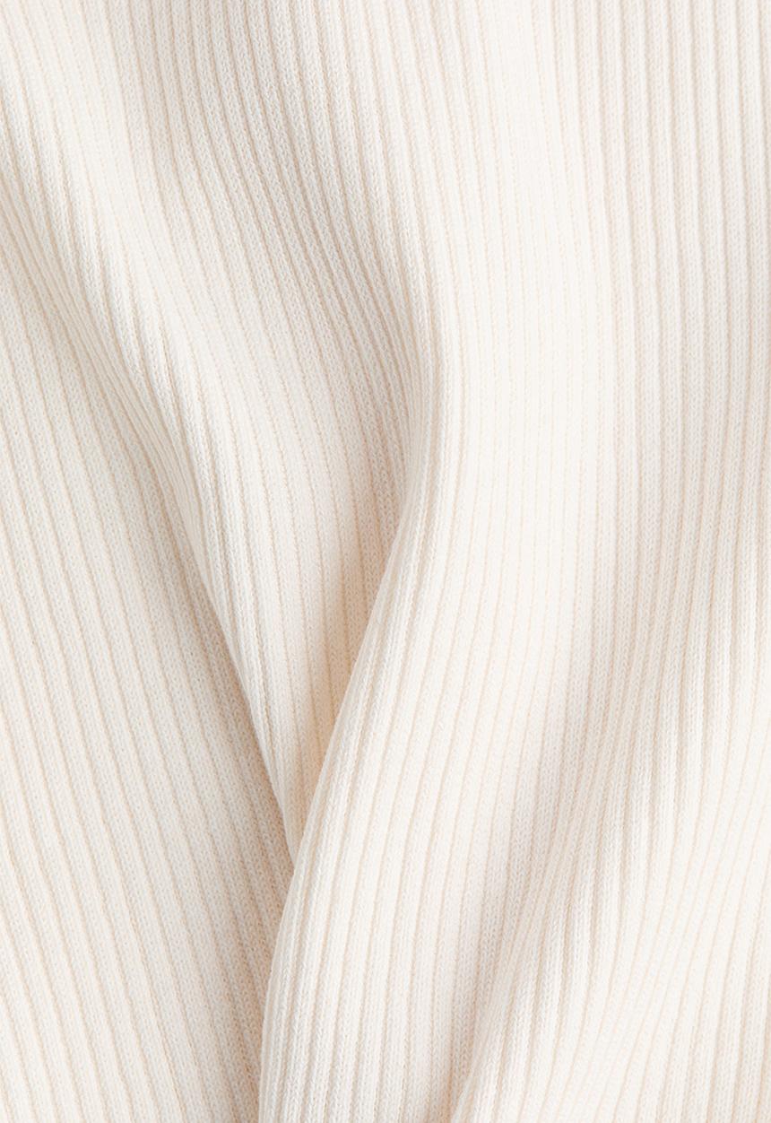 H&M - Rib-knit turtleneck top - cream